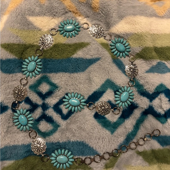 Turquoise Concho Belt - Picture 2 of 2